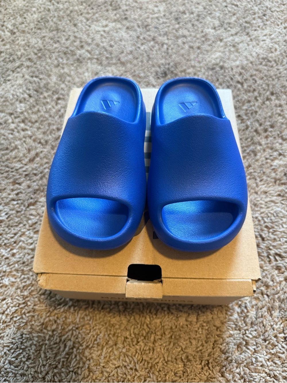 adidas Azure Kids YZY Slide in Blue